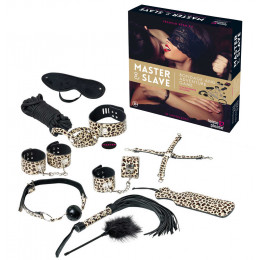 БДСМ набор с заданиями Master & Slave BDSM Kit, леопард