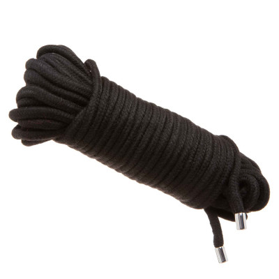 Мотузка для шибарі чорна з металевими наконечниками 20 м.  (33080) – фото 1