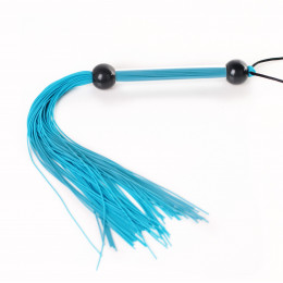 Мини флоггер (плетка) силиконовый FLOGGER голубой  – фото