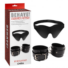 Набір маска+наручники Behave Luxury Fetish – фото