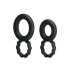 Набір ерекційних кілець Baile Ring, подвійні, чорні (216796) – фото 4