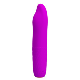 Вібратор з ротацією Pretty Love Burke, фіолетовий, 16 х 3.6 см – фото