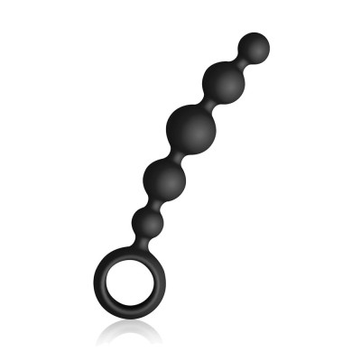 Анальний ланцюжок Joy Division Joyballs anal wave, силіконовий, чорний, 17.5 см (216939) – фото 1