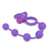 Анальная цепочка с эрекционным вибро кольцом Easytoys Triple Pleasure, фиолетовая, 29 см (214218) – фото 3