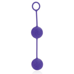Вагинальные шарики с рельефом Posh Silicone O Balls, силиконовые, фиолетовые – фото