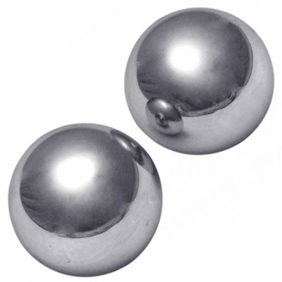 Вагинальные шарики большие, металлические Orgasm Balls, металлик, 5 см, 280 г (216384) – фото 1