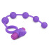 Анальная цепочка с эрекционным вибро кольцом Easytoys Triple Pleasure, фиолетовая, 29 см (214218) – фото 4