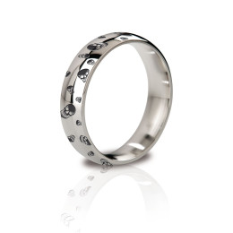 Эрекционное кольцо металлическое Mystim His Ringness Earl с гравировкой, 5.5 см