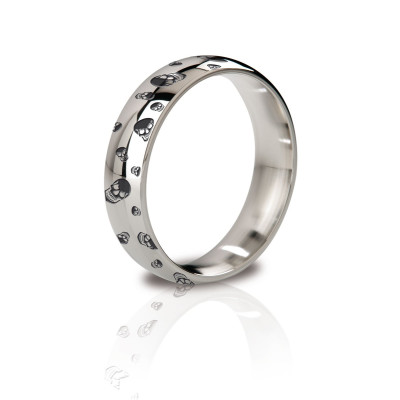 Эрекционное кольцо металлическое Mystim His Ringness Earl с гравировкой, 5.5 см (216988) – фото 1