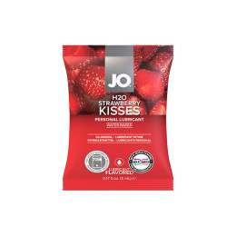 Пробник лубрикант їстівний System JO Strawberry Kiss, зі смаком полуниці, 5 мл – фото