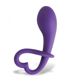 Анальная пробка изогнутая OhMiBod фиолетовая, размер S, 9.9 см х 2.7 см