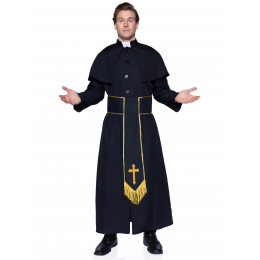 Костюм католического священника Leg Avenue Priest, XL, 2 предмета, черный – фото