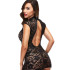 Сексуальное платье Baci Lingerie, S/M, кружевное с глубоким декольте и открытой спиной, черное (206531) – фото 4