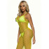 Эротическое платье длинное в крупную сетку Leg Avenue желтое, O/S (207503) – фото 4
