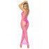 Эротическое платье длинное в крупную сетку Leg Avenue розовое, O/S (207502) – фото 5