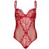 Сексуальное боди Leg Avenue Lace And Mesh, S, из кружева и сеточки, красного цвета (207564) – фото 5