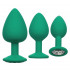 Набор анальных пробок Cheeky Gems 3 размера, зеленые (203866) – фото 5