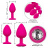 Набор анальных пробок Cheeky Gems 3 размера, розовые (203864) – фото 2