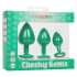 Набір анальних пробок Cheeky Gems 3 розміру, зелені (203866) – фото 4
