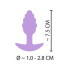 Анальная пробка Cuties Plugs Purple фиолетовая, 7.5 см х 2.8 см (213831) – фото 6