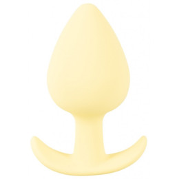 Анальная пробка Cuties Plugs Yellow желтая, 6.5 см х 3.1 см
