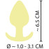 Анальная пробка Cuties Plugs Yellow желтая, 6.5 см х 3.1 см (213833) – фото 8
