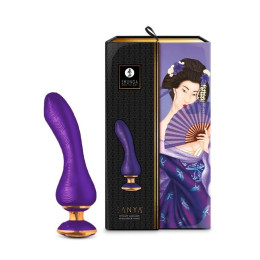 Вібратор Shunga Sanya з ручкою на підсвічуванні, фіолетовий, 18.5 см х 3.8 см