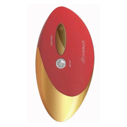 Кліторальний стимулятор Womanizer Pro W500 Red із золотою деталлю, червоний – фото