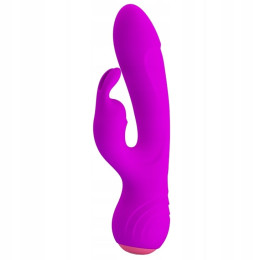 Вібратор-кролик багатошвидкісний Pretty Love Broderick фіолетовий, 17.9 см х 3.5 см – фото