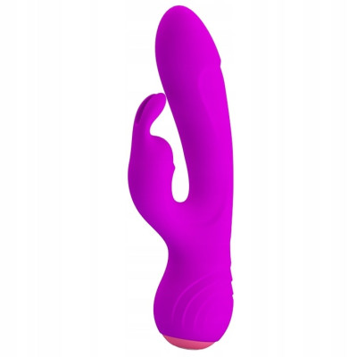 Вибратор-кролик многоскоростной Pretty Love Broderick фиолетовый, 17.9 см х 3.5 см (216835) – фото 1