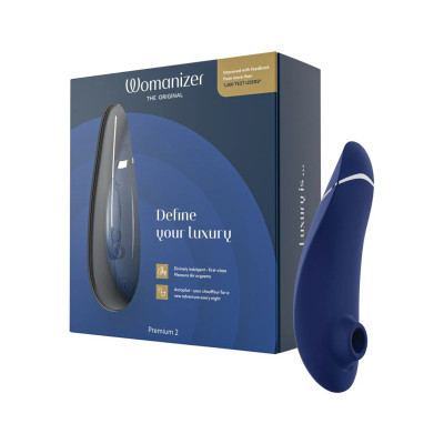 Womanizer Premium 2 безконтактний кліторальний стимулятор( Вуманайзер Преміум 2), синій (43948) – фото 1