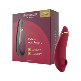 Womanizer Premium 2 безконтактний кліторальний стимулятор( Вуманайзер Преміум 2), бордо – фото