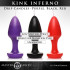 Набор низкотемпературных свеч Master Series Kink Inferno Butt Plug в форме анальных пробок, 3 шт (216550) – фото 3