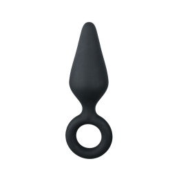 Анальная  пробка, черного цвета, Black Buttplugs, с кольцом – фото