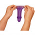 Фиолетовая насадка на член с усиками и закрытой головкой () – фото 3