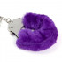 Металлические наручники с мехом, фиолетовые, крепкие (33462) – фото 3