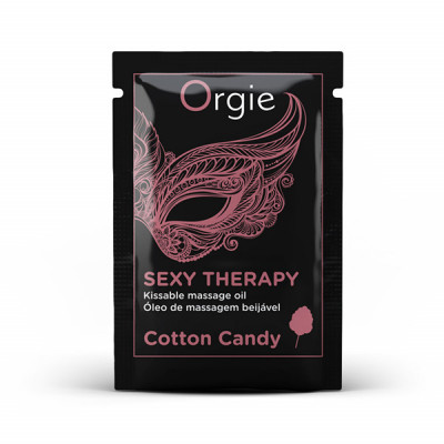 Пробник съедобного массажного масло с мини-каталогом Sexy Therapy, Cotton Candy 2 мл Orgie (40991) – фото 1