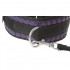 Набор БДСМ ошейник с поводком, наручники и плеть, черно-фиолетовый (40440) – фото 4