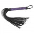 Набор БДСМ ошейник с поводком, наручники и плеть, черно-фиолетовый (40440) – фото 3
