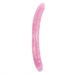 Двосторонній фалоімітатор Chisa Hi-Rubber рожевий, 46 см – фото