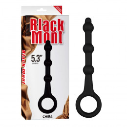 Анальная цепочка Black Mont унисекс, 17.5 см, черная – фото