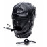 Шлем-маска на голову Bondage Hood с кляпом, черная (39192) – фото 10