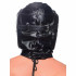 Шлем-маска на голову Bondage Hood с кляпом, черная (39192) – фото 9