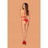 Комплект сексуальный, кружевной с лентами, красный, L/XL (39236) – фото 6
