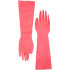 Рукавички латексні довгі рожеві з наклейками на соски, S/M (38620) – фото 4