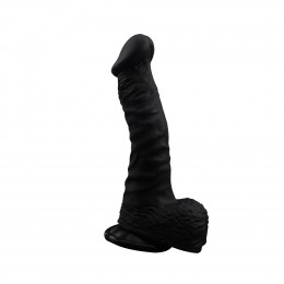 Фалоімітатор з мошонкою, на присоску, 19.5 см, чорний Naked Legend – фото
