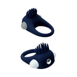 Эрекционное кольцо Dream Toys с усиками, синего цвета