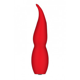 Вибратор Dream Toys с гибким наконечником лепестком, красный – фото