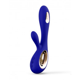 Вібратор-кролик Lelo Soraya Wave подвійної дії, синього кольору, 21.8 см х 4.6 см – фото