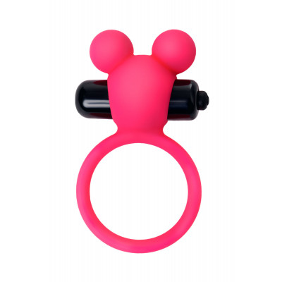 Эрекционное виброкольцо  в виде мишки, розовое (39969) – фото 1